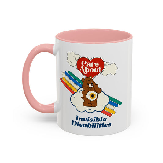 Care About Invisible Disabilities - Disability Rights - Accent Coffee Mug (11, 15oz)