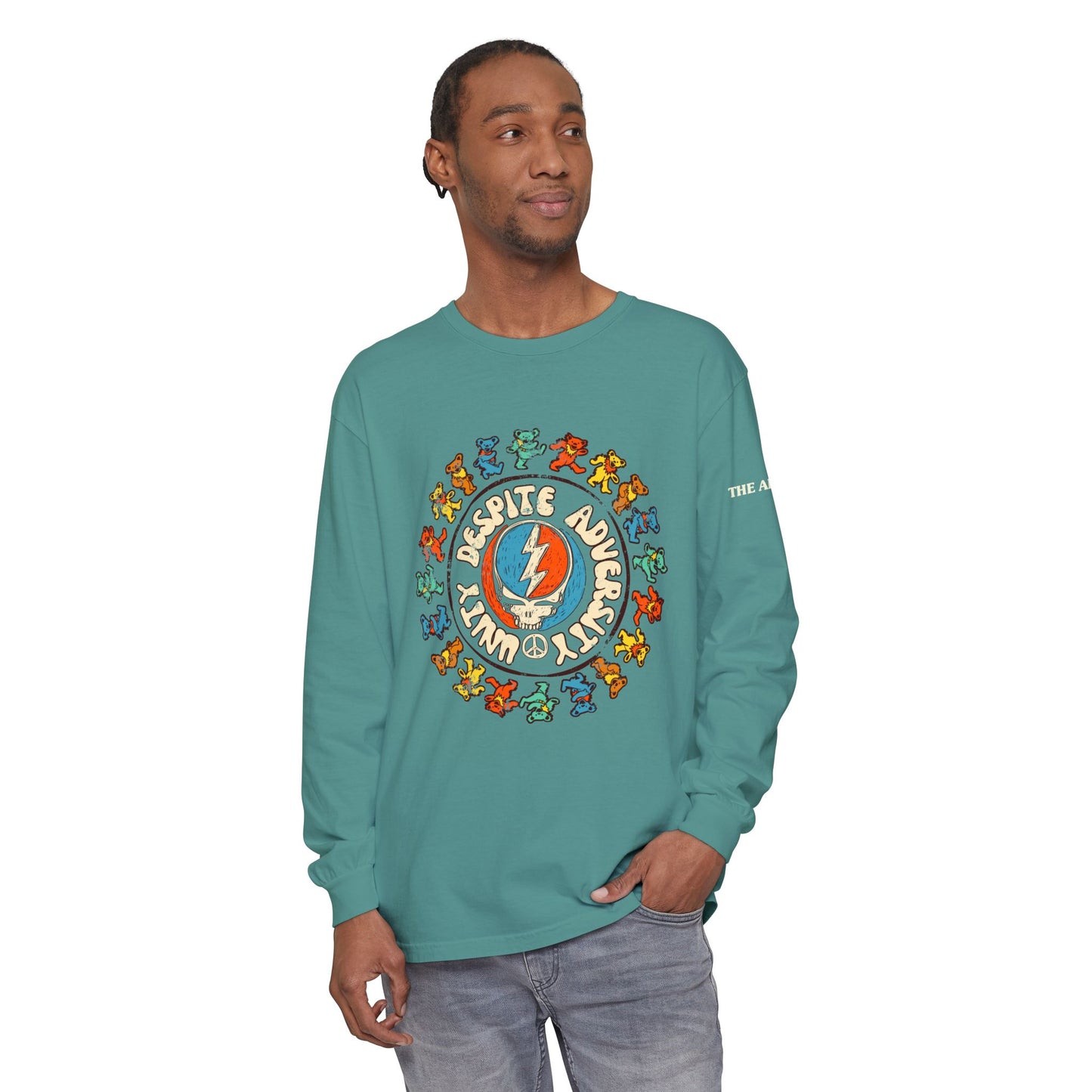 Unity Despite Adversity - Unisex Garment-dyed Long Sleeve T-Shirt
