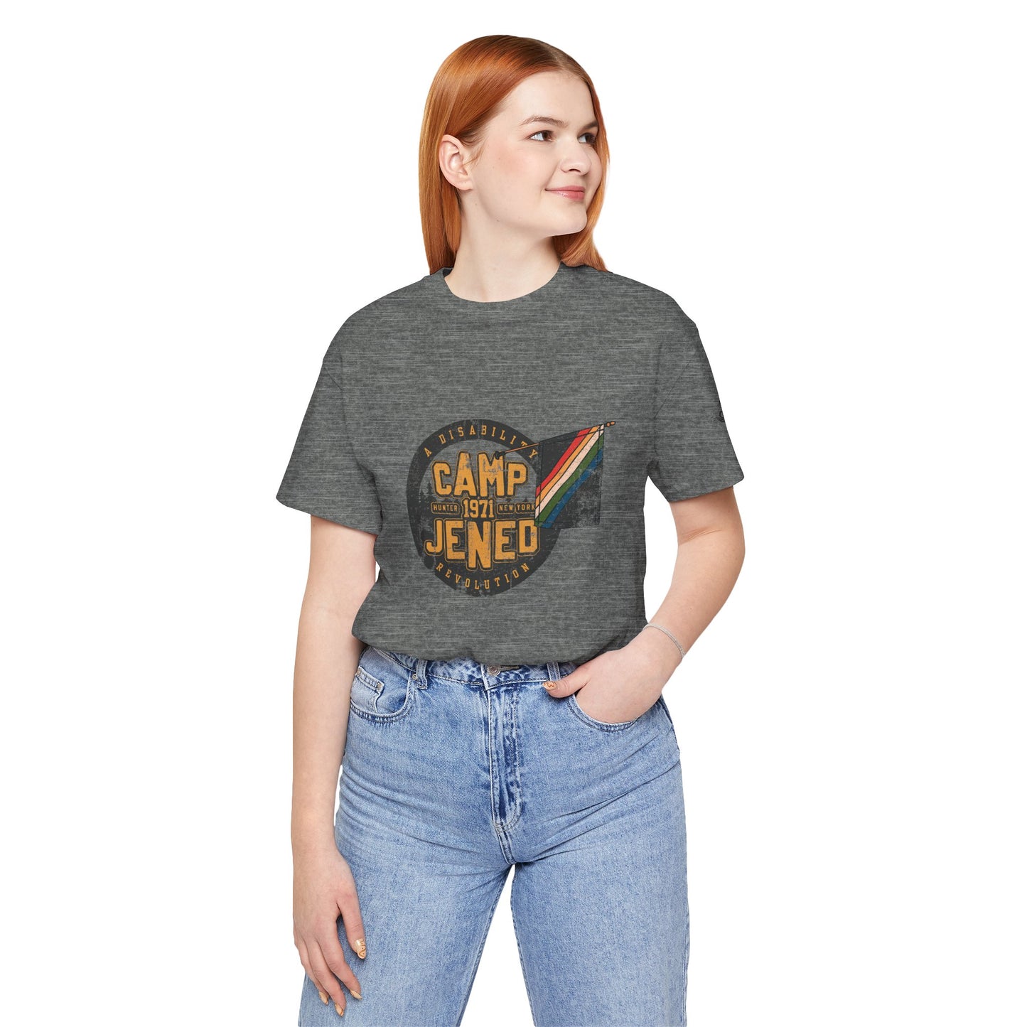 Camp Jened 1971 - A Disability Revolution - Adult Unisex Jersey Short Sleeve Tee