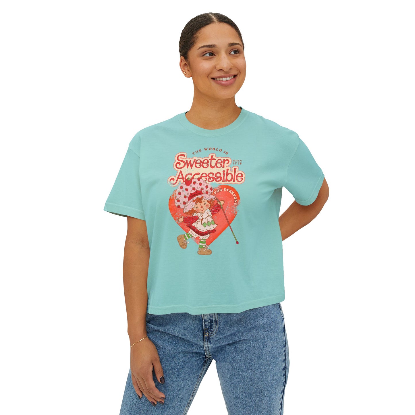 The World is Sweeter When it is Accessible for Everyone - Women's Boxy Tee