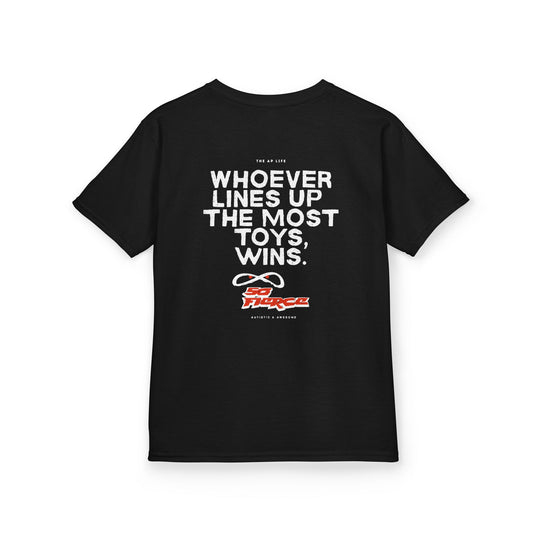 So Fierce - Whoever Lines Up The Most Toys Wins - Youth Unisex Oversized Cotton Tee