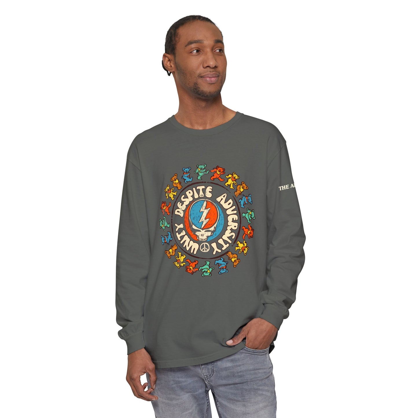 Unity Despite Adversity - Unisex Garment-dyed Long Sleeve T-Shirt