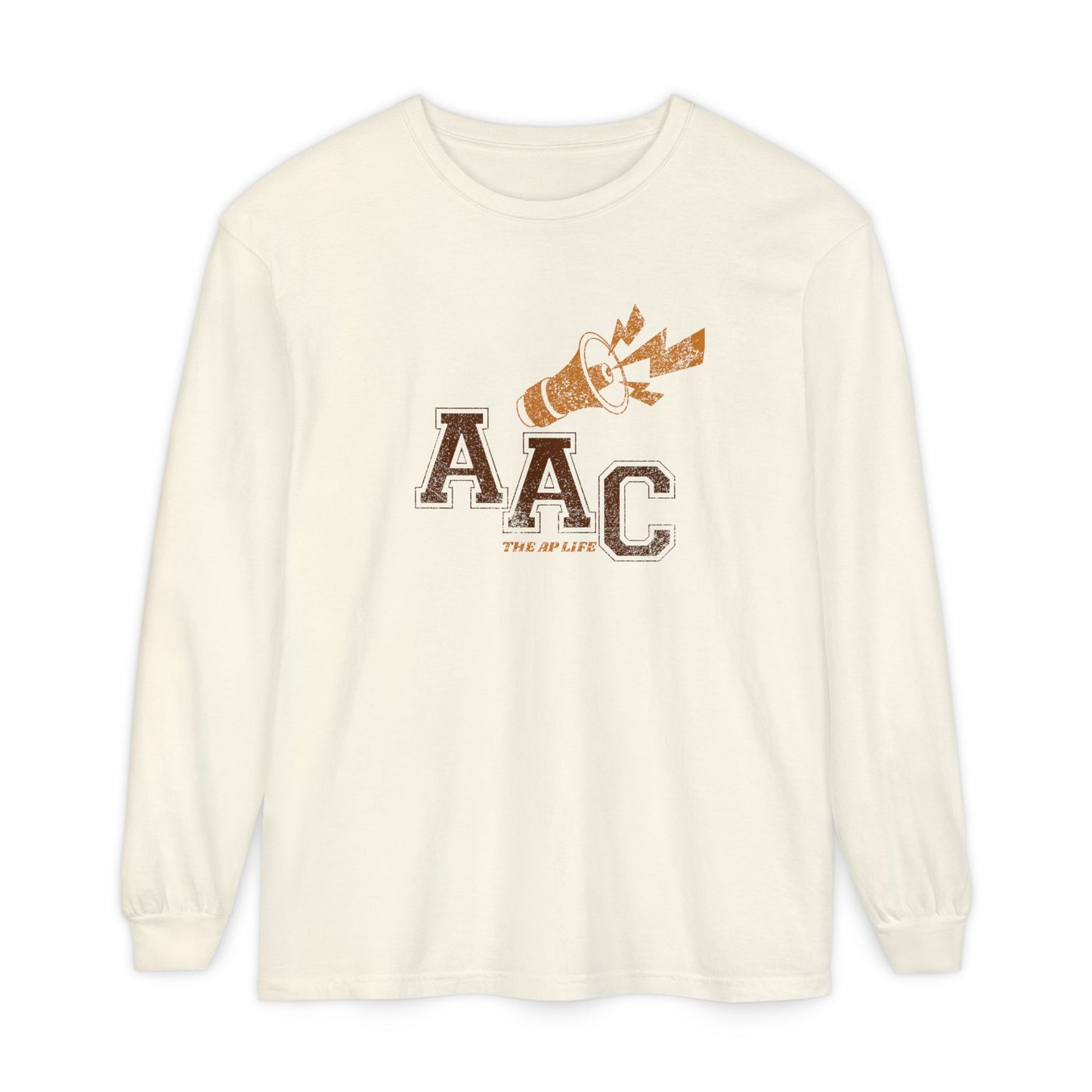 AAC Supports Team Enthusiast - Communication for the Win - Unisex Garment-dyed Long Sleeve T-Shirt