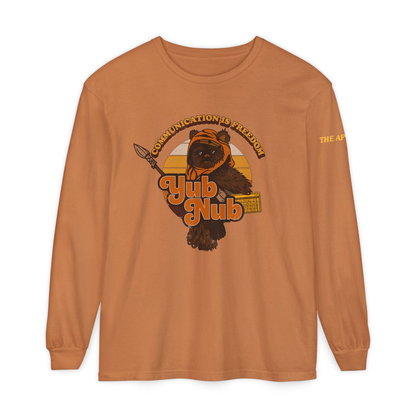 Communication is Freedom - Yub Nub - AAC - Unisex Garment-dyed Long Sleeve T-Shirt