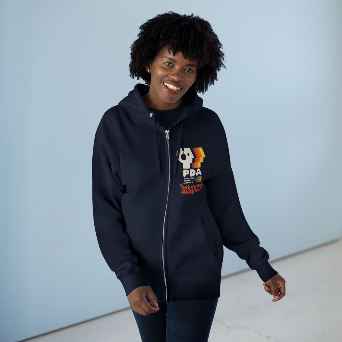 PDA - Pathological Demand Avoidance - Autonomy Matters - Adult Unisex Zip Hoodie