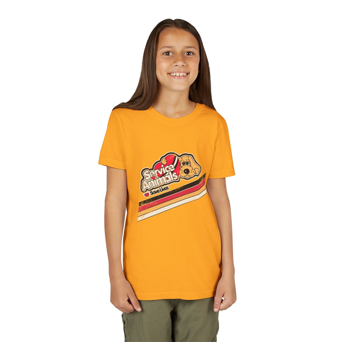 Service Animals Save Lives - Youth Unisex Short Sleeve Tee
