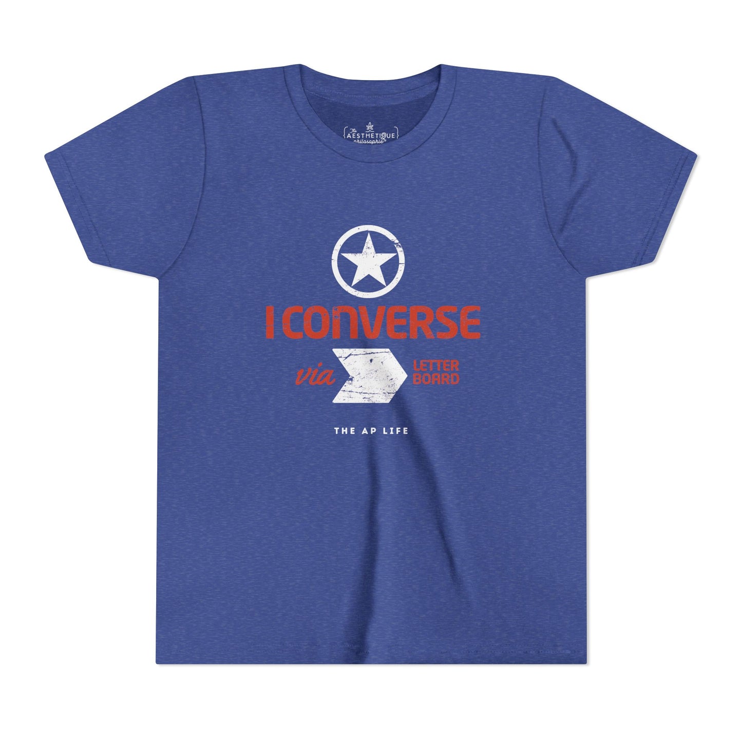 I Converse Via Letterboard - Youth Unisex Jersey Tee