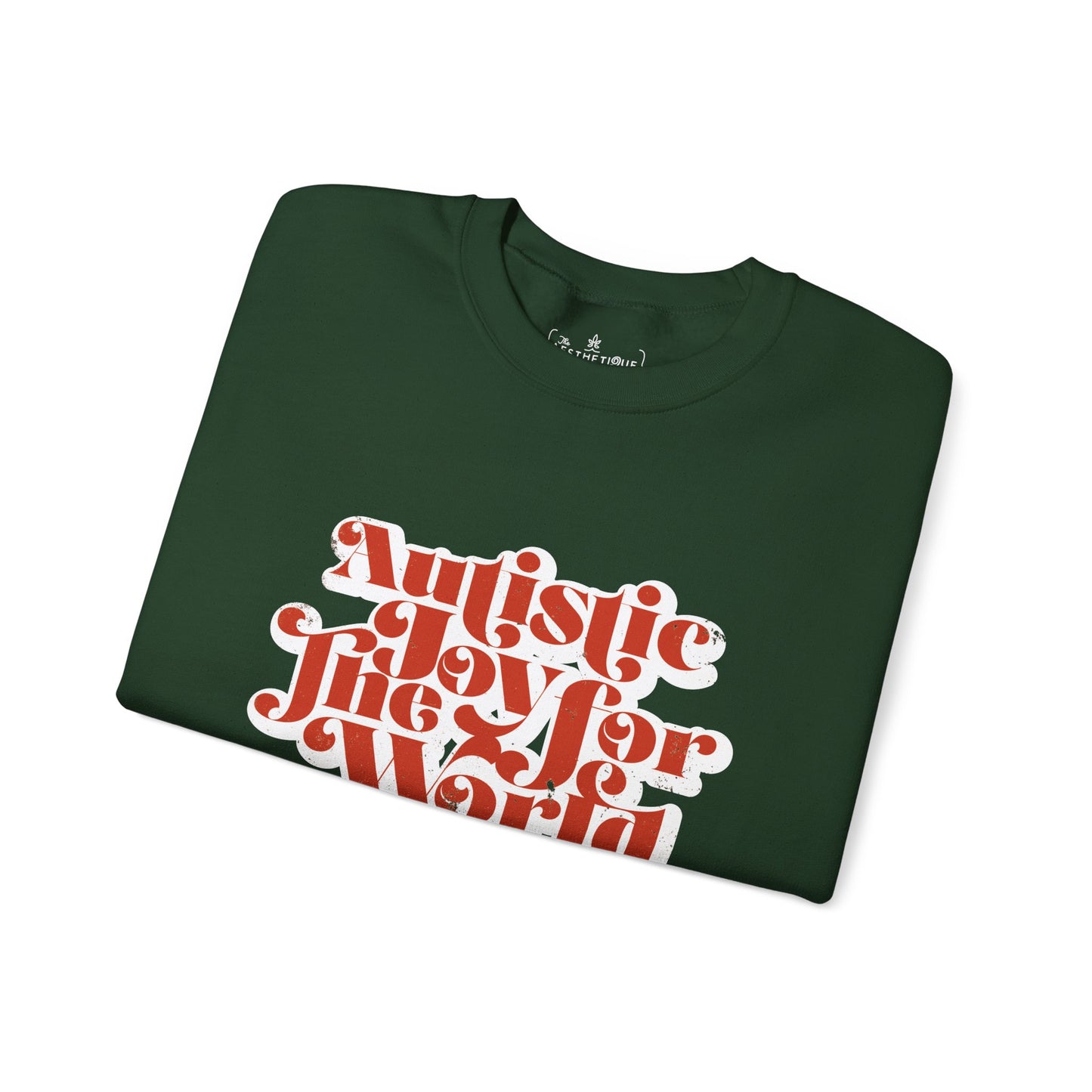 Autistic Joy for the World - Seasonal Style - Unisex Heavy Blend™ Crewneck Sweatshirt
