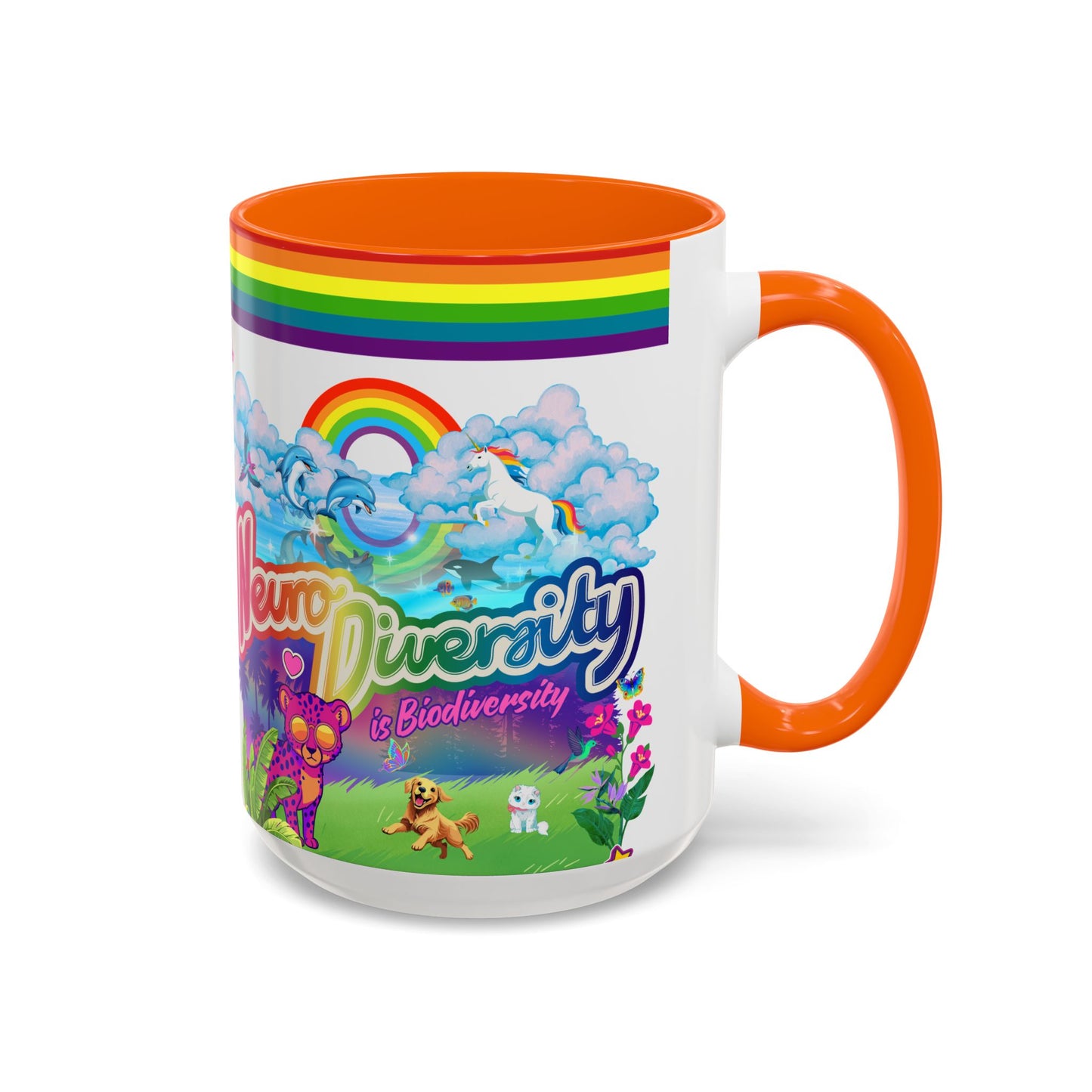 Neurodiversity is Biodiversity - Accent Coffee Mug (11, 15oz)