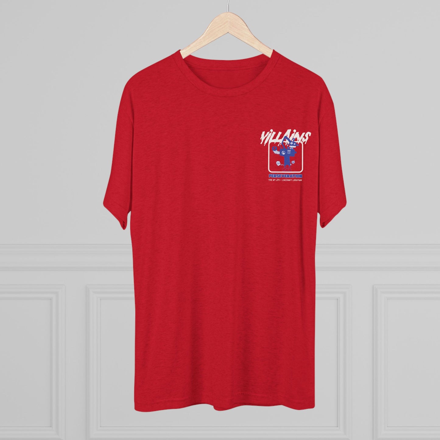 Villains of The Autistic Community Series - Perseveration - Broken Robot - Zachary Lierman - Adult Unisex Triblend Tee