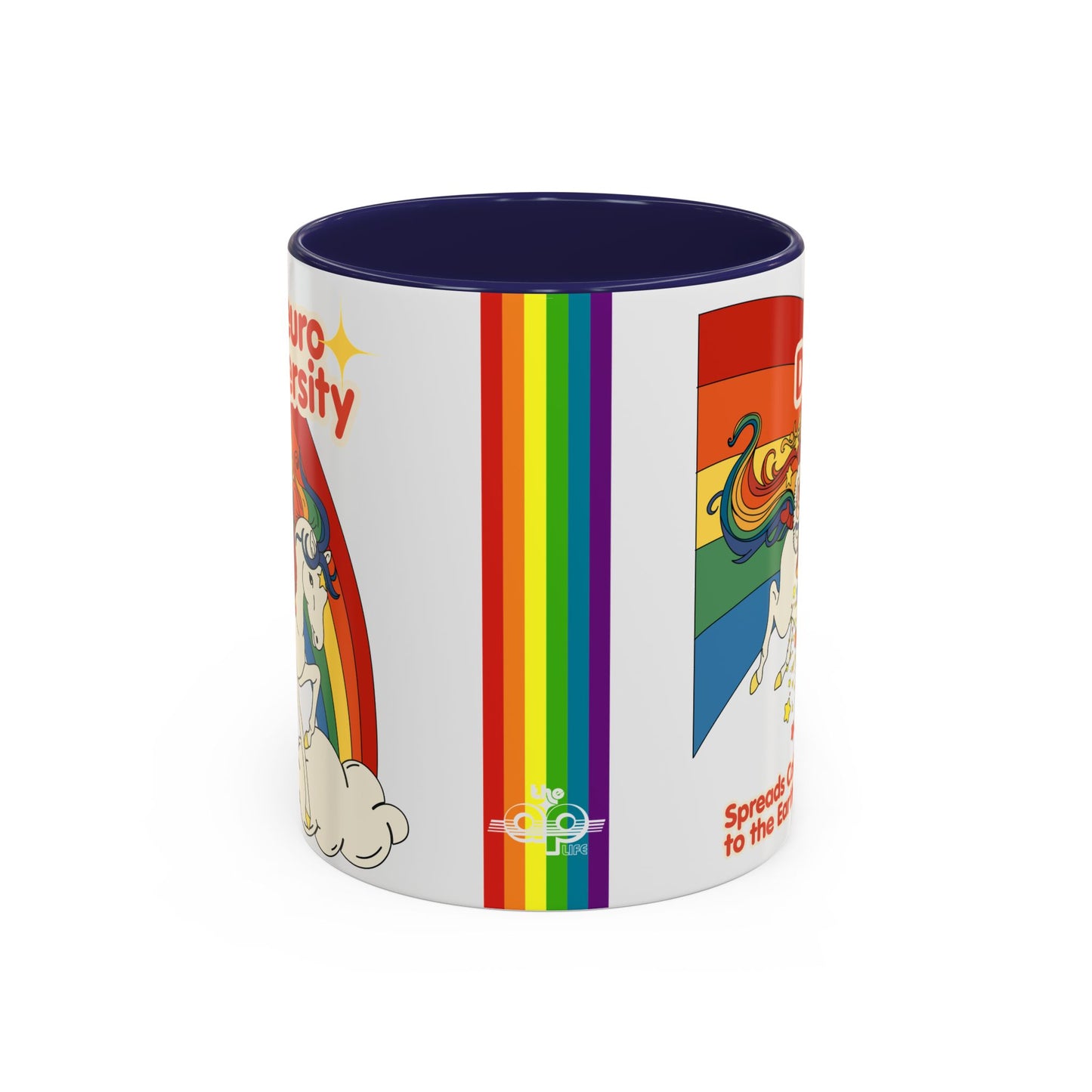 Neurodiversity Spreads Color to the Earth - Accent Coffee Mug (11, 15oz)