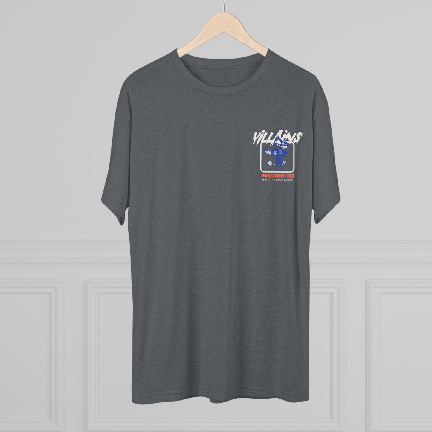 Villains of The Autistic Community Series - Perseveration - Broken Robot - Zachary Lierman - Adult Unisex Triblend Tee