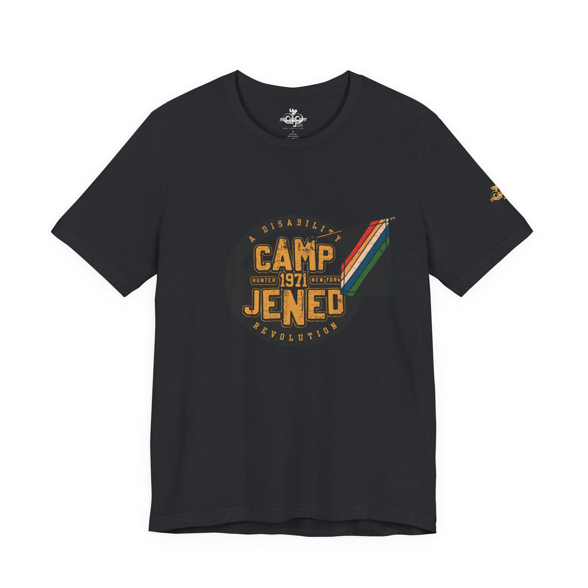 Camp Jened 1971 - A Disability Revolution - Adult Unisex Jersey Short Sleeve Tee