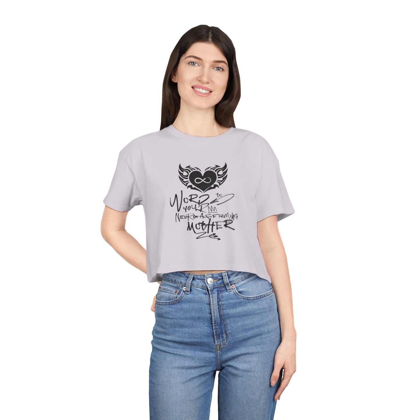 Word to your Neuro-Affirming Mother - 90s Throwback - Women's Cropped Tee