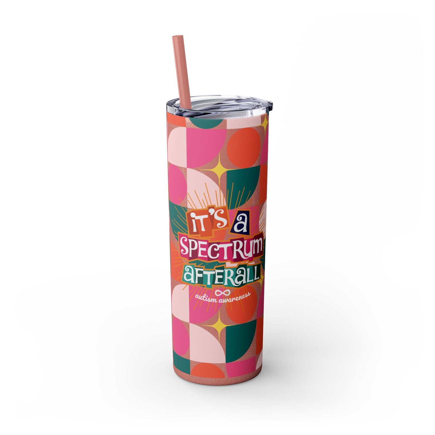 It's a Spectrum Afterall - Insulated Skinny Tumbler with Straw, 20oz