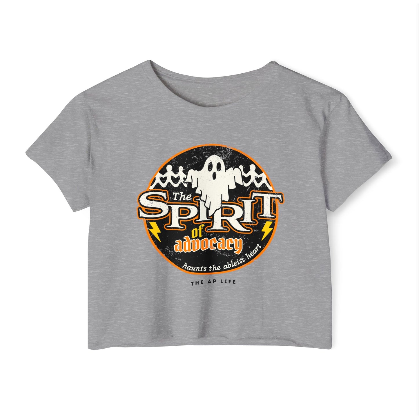 The Spirit of Advocacy (Haunts the Ablelist Heart) - Halloween - Women's Crop Top