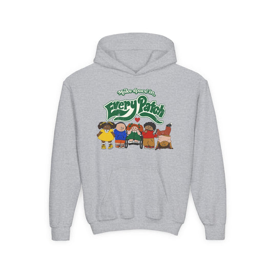 Make Space in Every Patch - Inclusion Matters - Youth Heavy Blend Hooded Sweatshirt