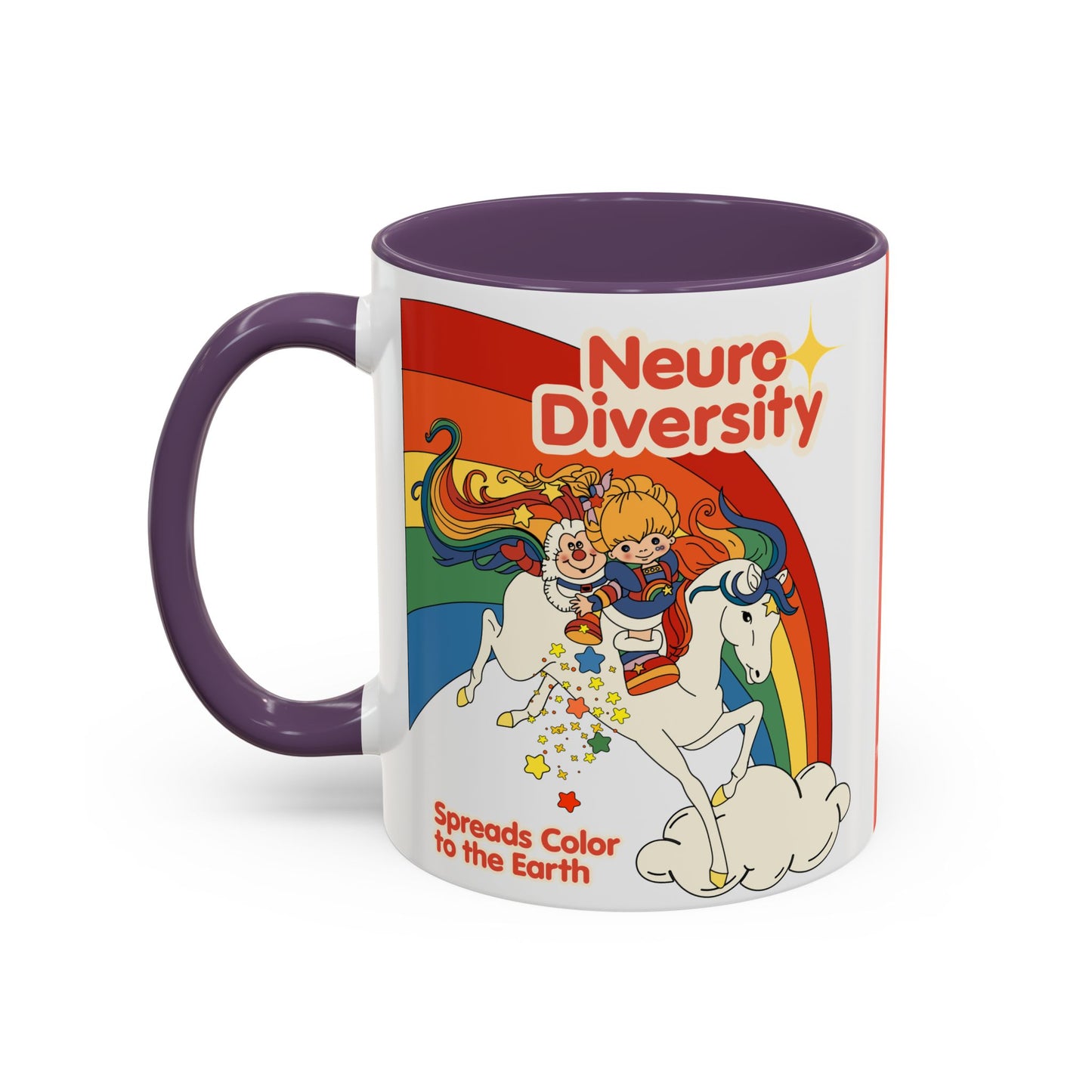 Neurodiversity Spreads Color to the Earth - Accent Coffee Mug (11, 15oz)