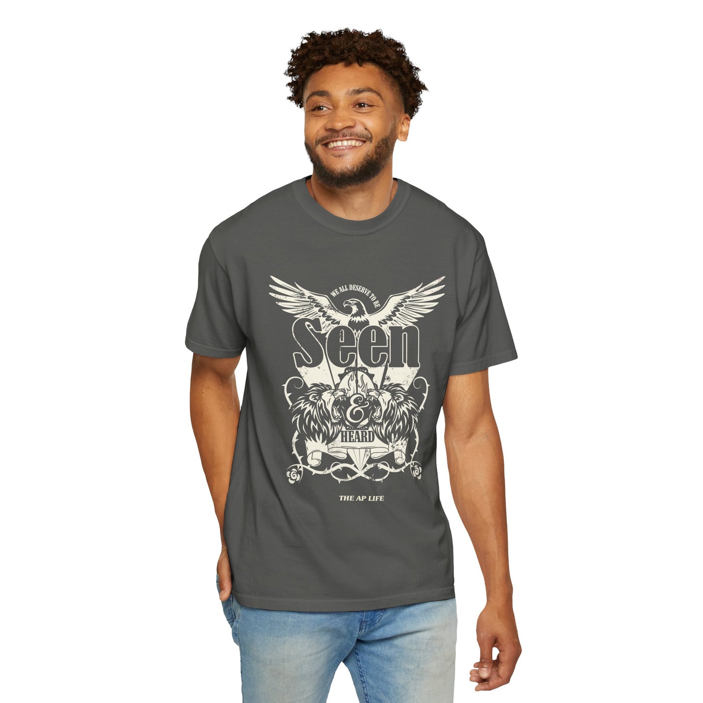 We All Deserve to be Seen & Heard - Adult Unisex Garment-Dyed T-shirt