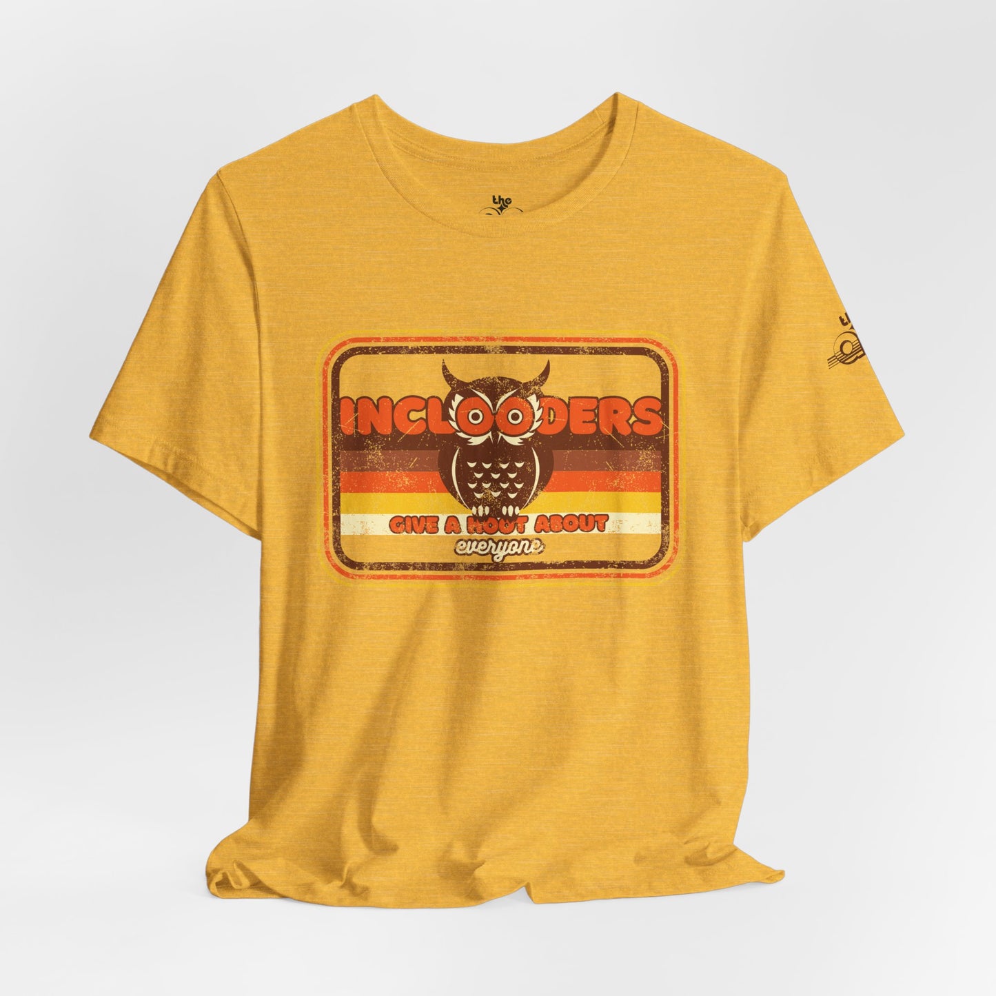 Inclooders Give a Hoot About Everyone - Adult Unisex Jersey Short Sleeve Tee