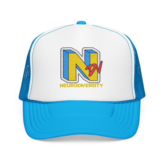 NDV Neurodiversity Rocks Embroidered Adult Unisex Trucker Hat