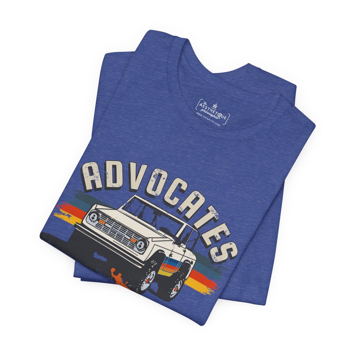 Advocates Keep Truckin', Keep Buckin' - Retro Bronco Truck - Unisex Jersey Short Sleeve Tee
