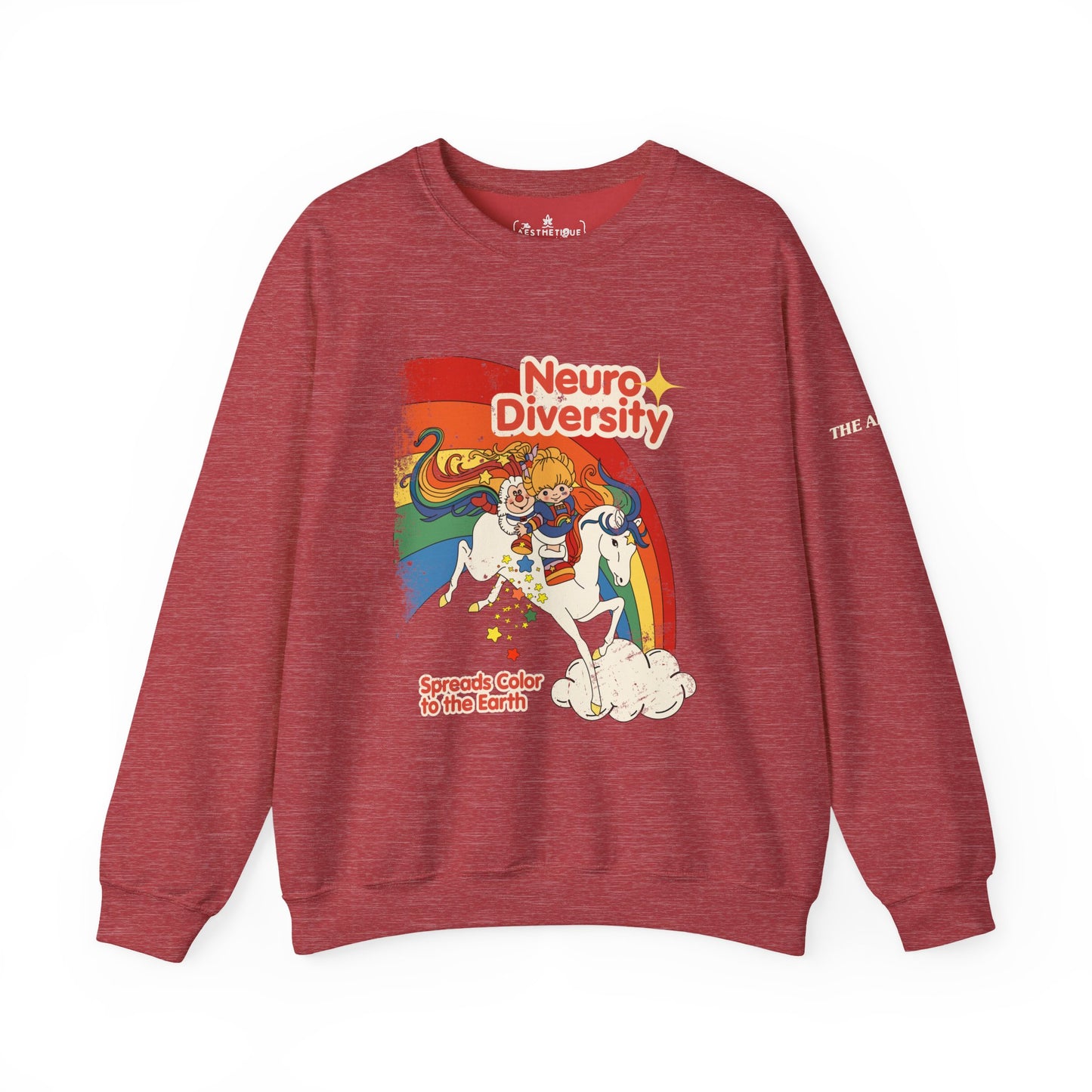 Neurodiversity Spreads Color to the Earth - Adult Unisex Heavy Blend™ Crewneck Sweatshirt