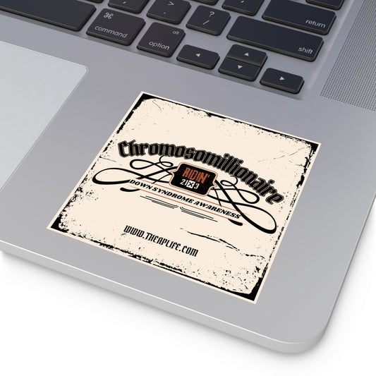 Chromosomillionaire Ridin' 21x3 DS Awareness Square Vinyl Sticker