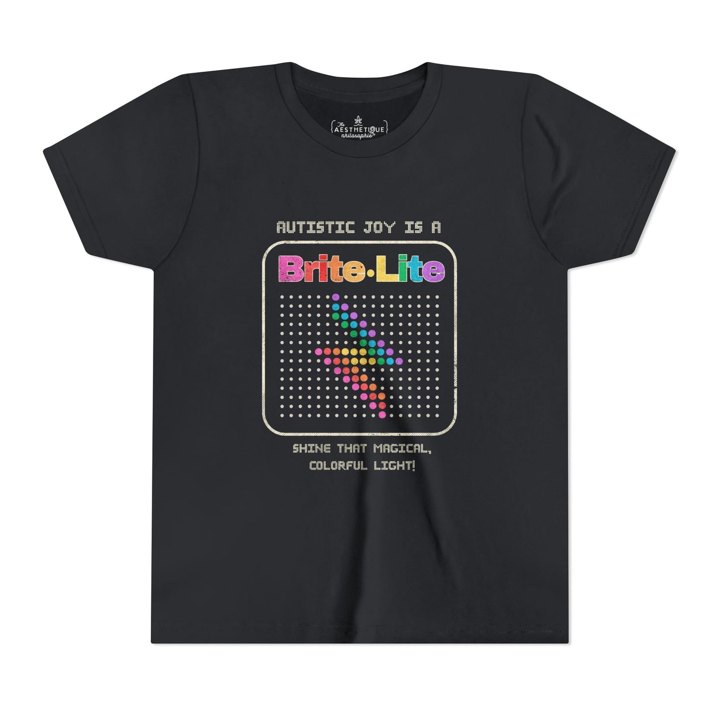Autistic Joy is a Brite Lite - Youth Unisex Jersey Tee