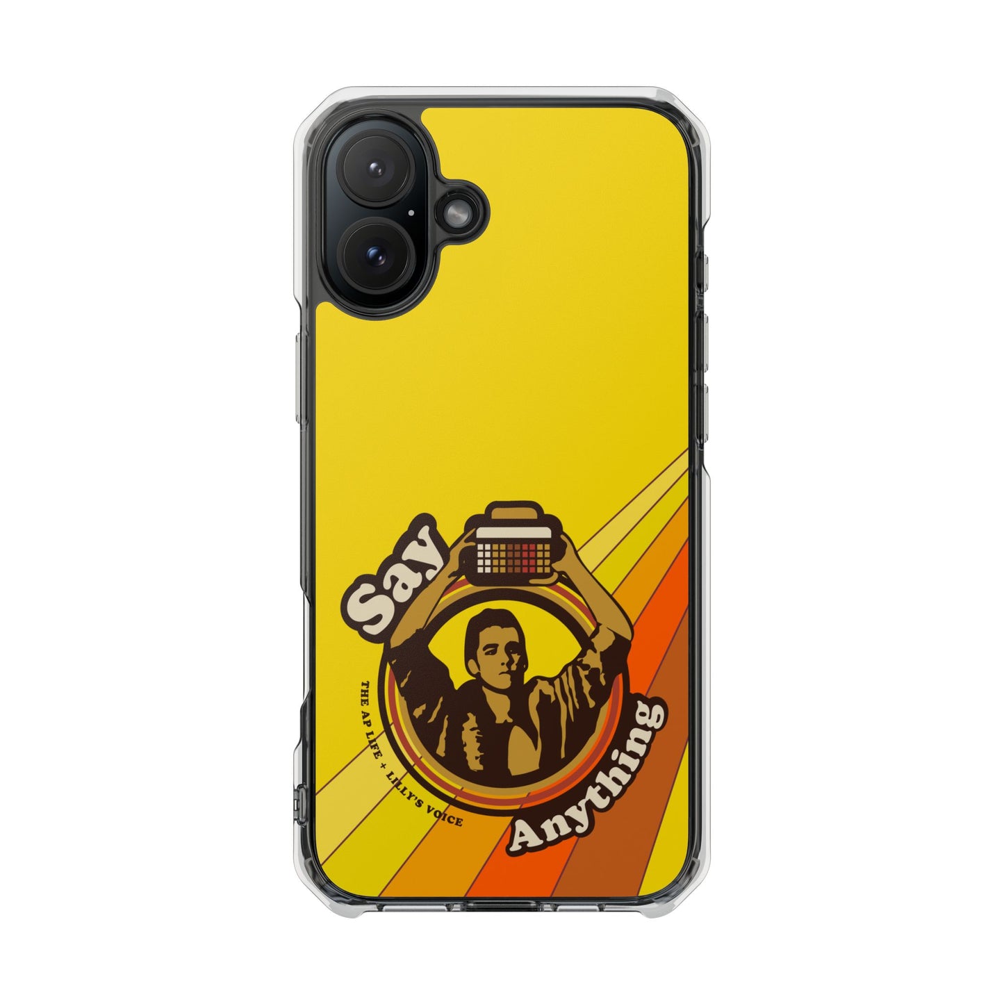 Say Anything - AAC - Lilly's Voice + The AP Life Collab - MagSafe® Clear Impact Case for iPhone