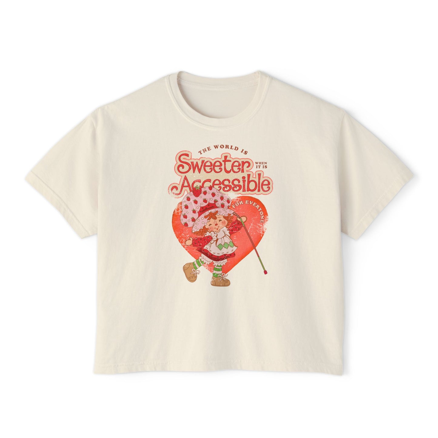 The World is Sweeter When it is Accessible for Everyone - Women's Boxy Tee