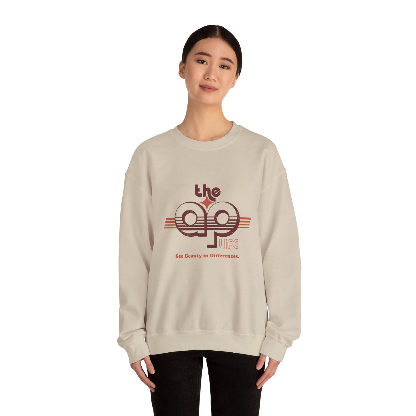 The AP Life - See Beauty in Differences - Adult Unisex Heavy Blend™ Crewneck Sweatshirt