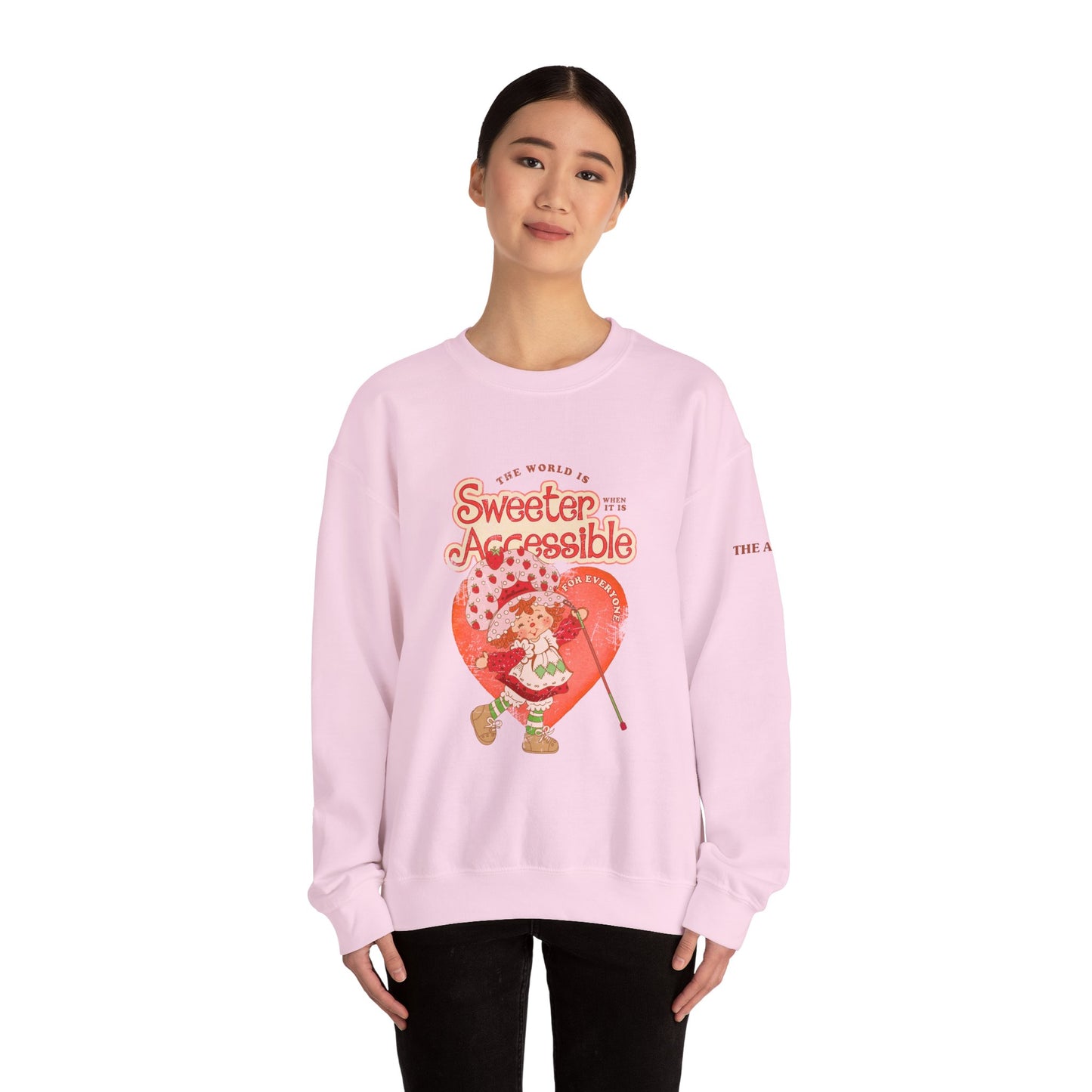 The World is Sweeter when it is Accessible for Everyone - Adult Unisex Heavy Blend™ Crewneck Sweatshirt