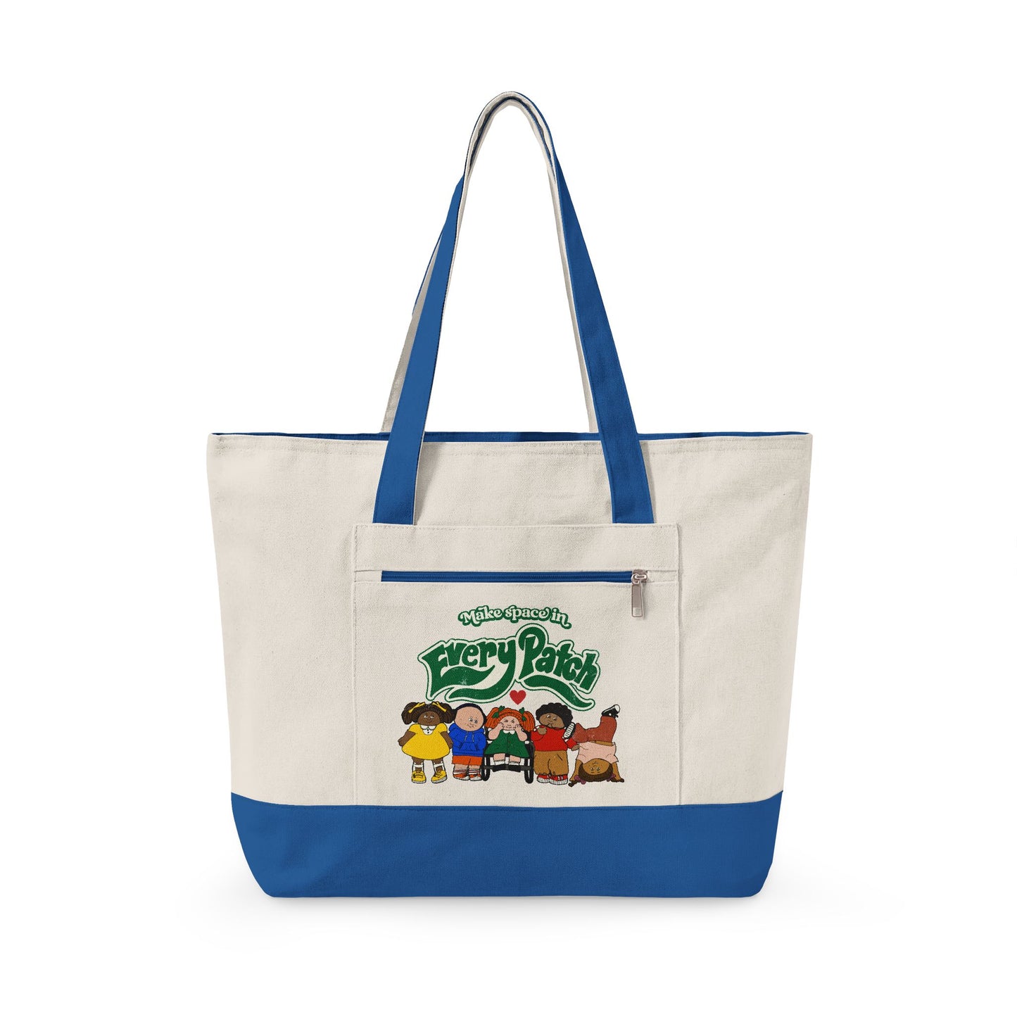 Make Space in Every Patch - Zippered Canvas Tote