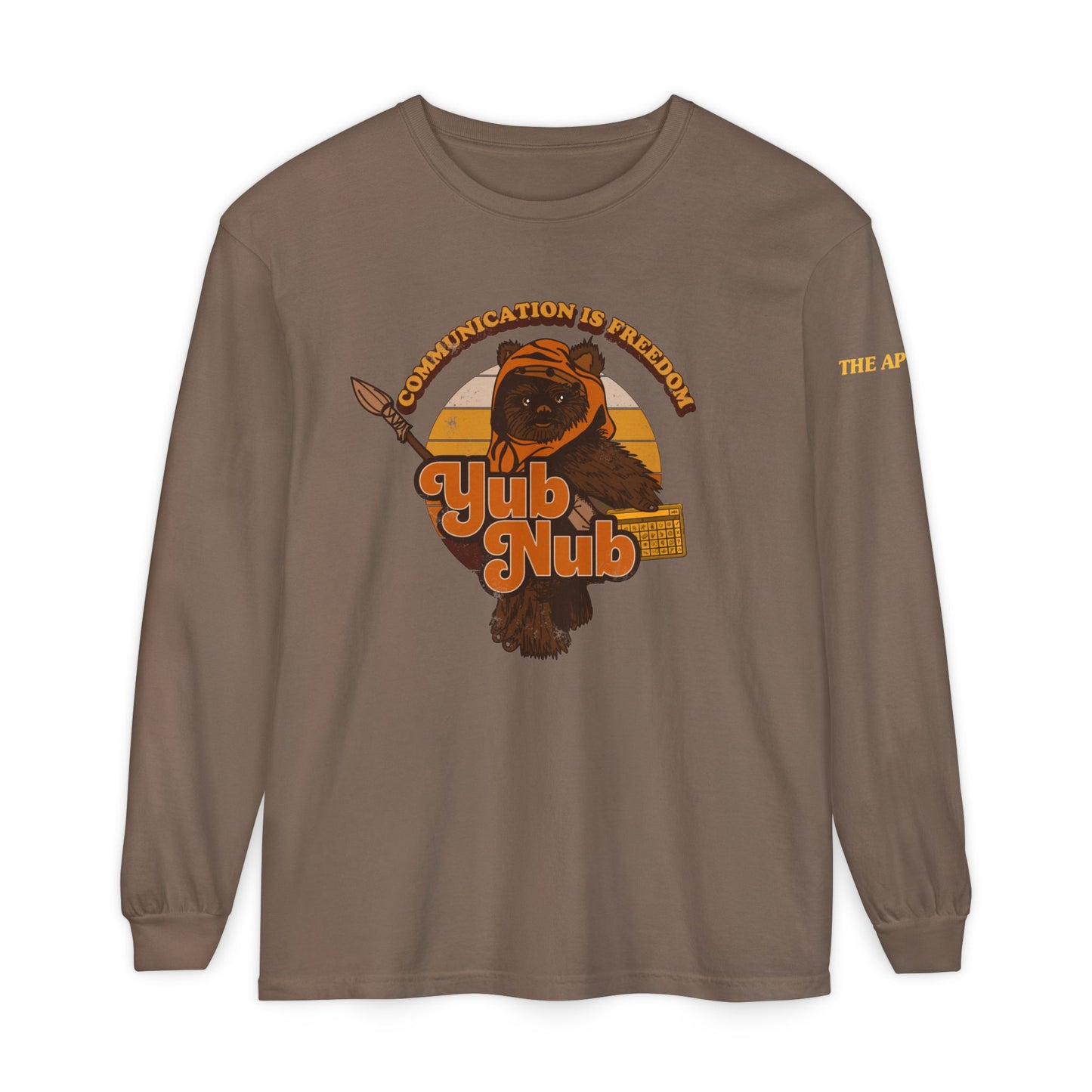 Communication is Freedom - Yub Nub - AAC - Unisex Garment-dyed Long Sleeve T-Shirt