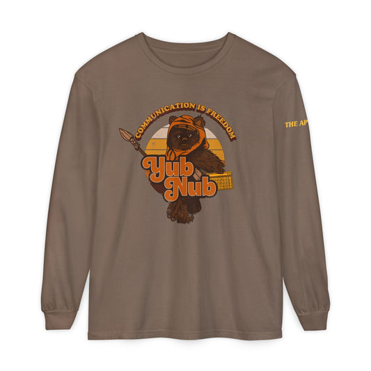 Communication is Freedom - Yub Nub - AAC - Unisex Garment-dyed Long Sleeve T-Shirt