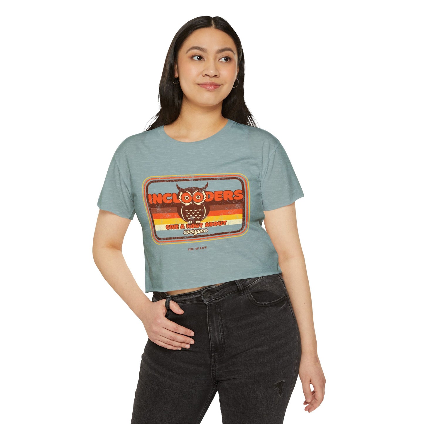 Inclooders Give a Hoot About Everyone - Women's Cropped Tee