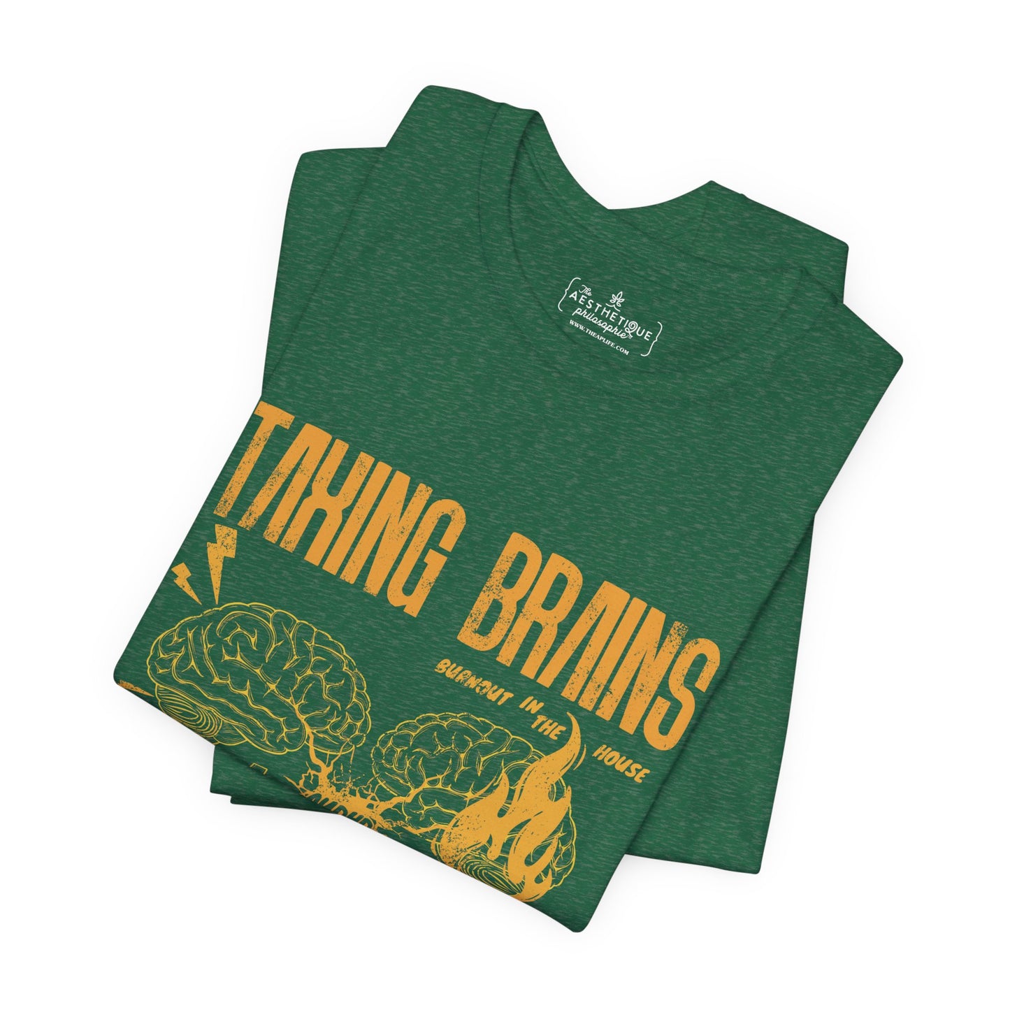 Taxing Brains - Burnout in the House - AuDHD - Adult Unisex Jersey Tee