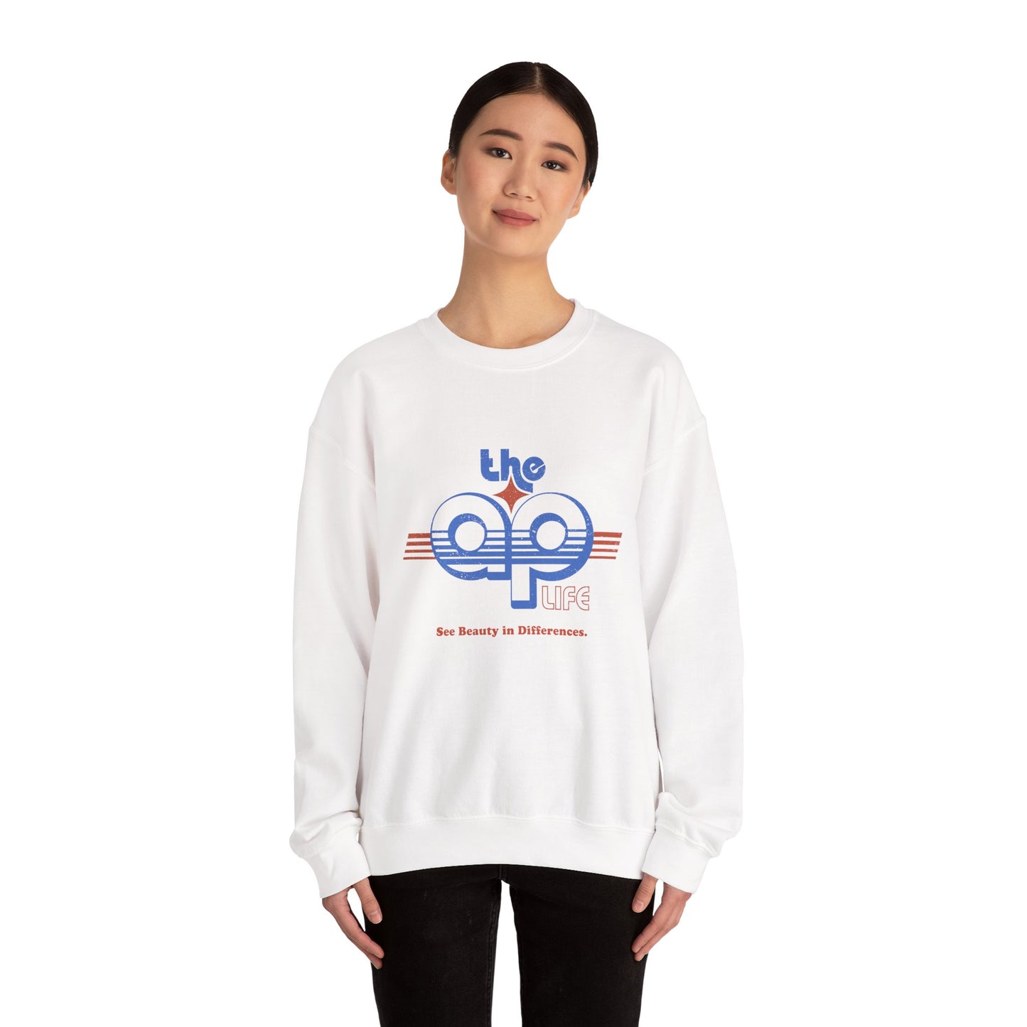 The AP Life - See Beauty in Differences - Adult Unisex Heavy Blend™ Crewneck Sweatshirt