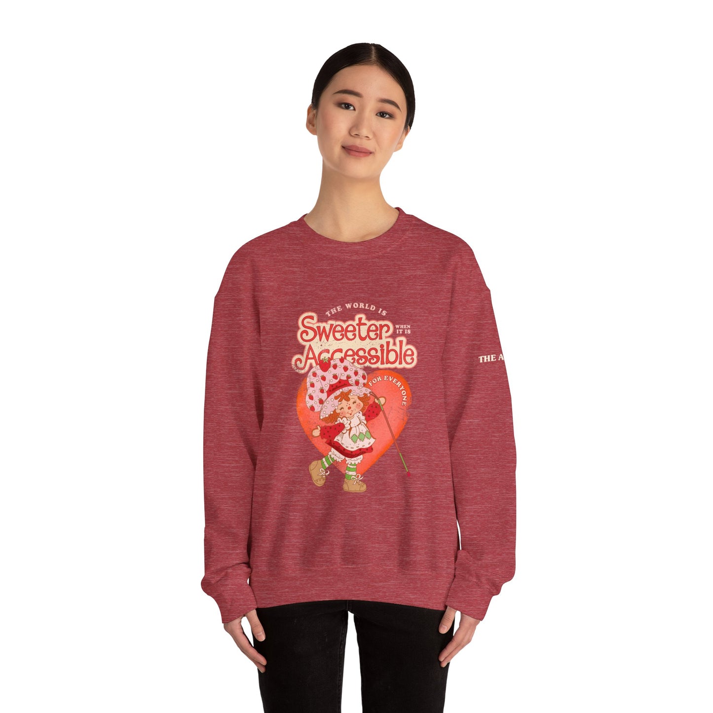 The World is Sweeter when it is Accessible for Everyone - Adult Unisex Heavy Blend™ Crewneck Sweatshirt