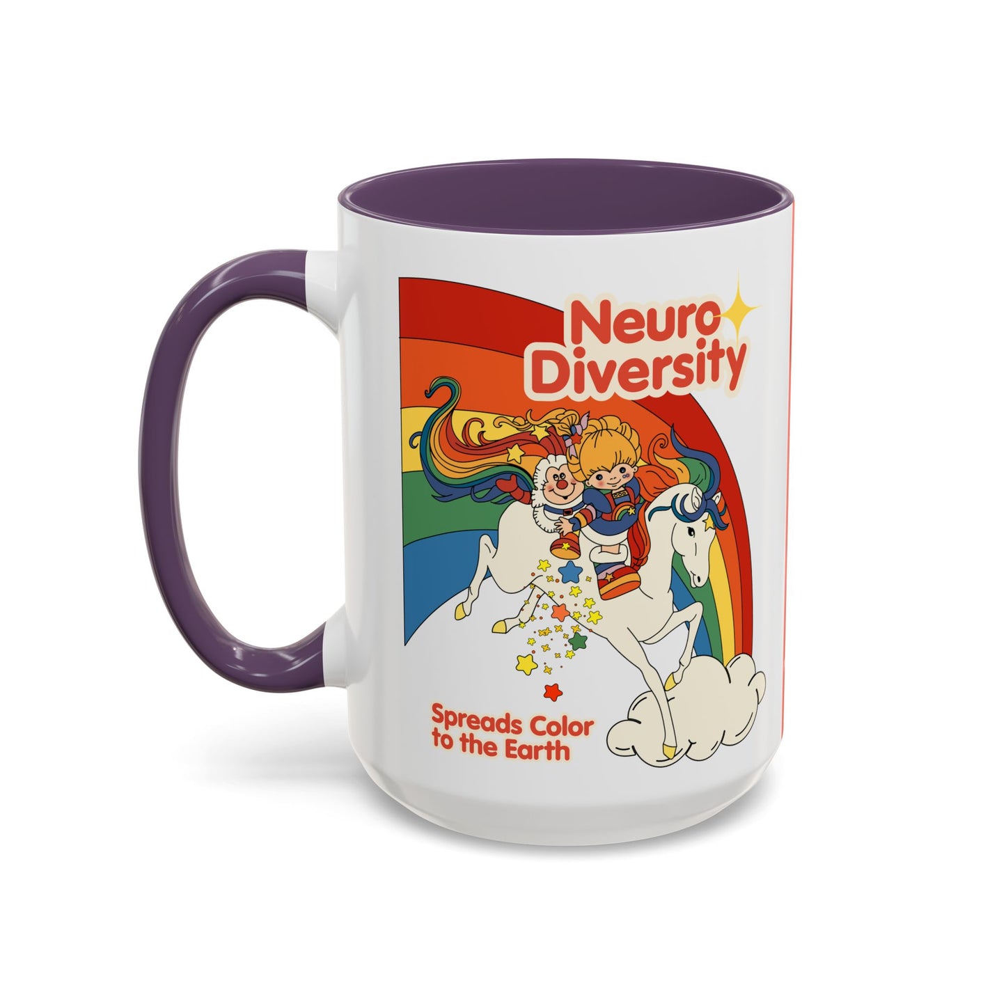 Neurodiversity Spreads Color to the Earth - Accent Coffee Mug (11, 15oz)