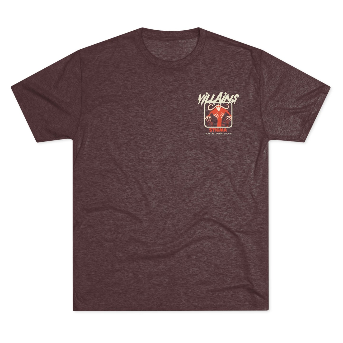 Villains of The Autistic Community Series - Stigma - Zachary Lierman - Adult Unisex Triblend Tee