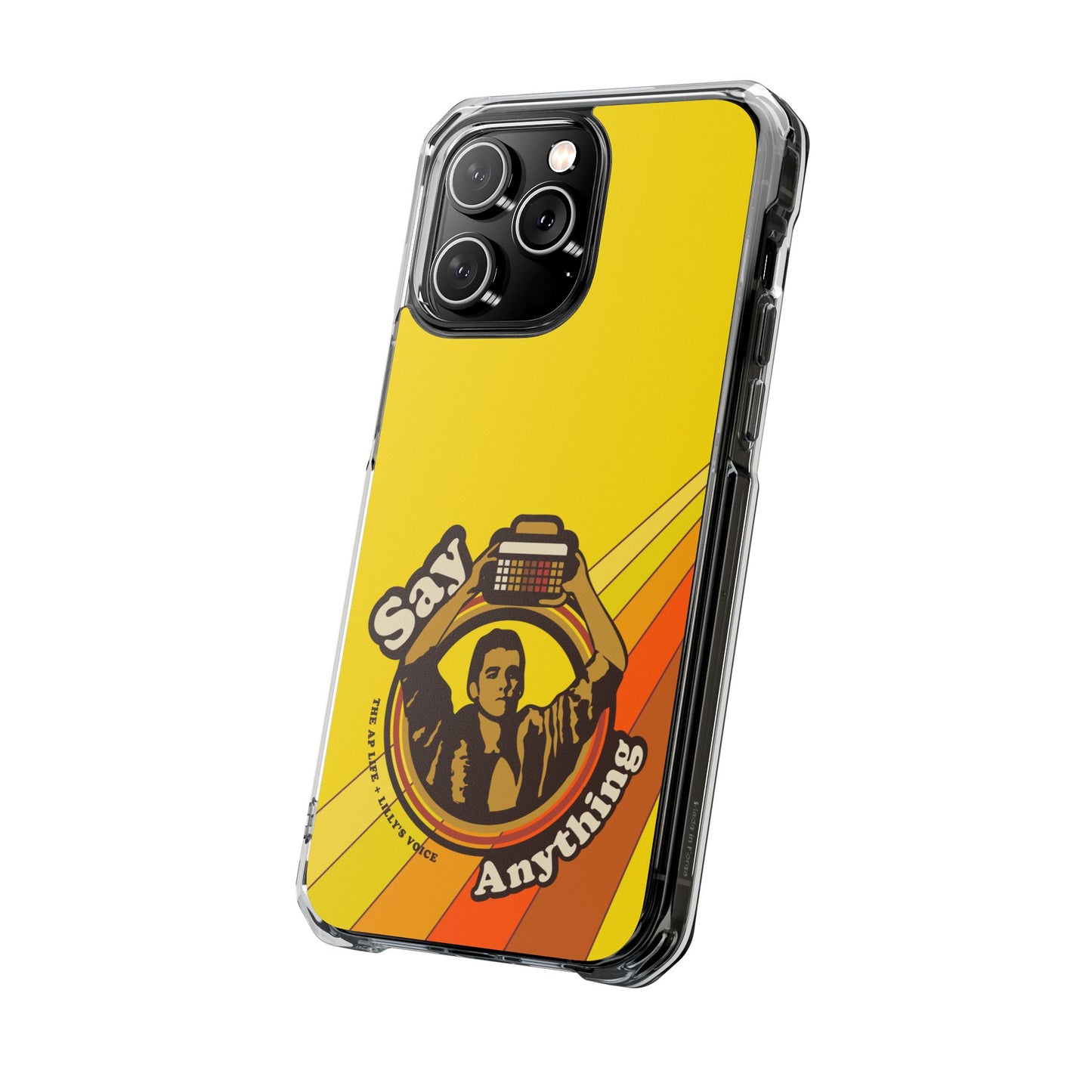 Say Anything - AAC - Lilly's Voice + The AP Life Collab - MagSafe® Clear Impact Case for iPhone