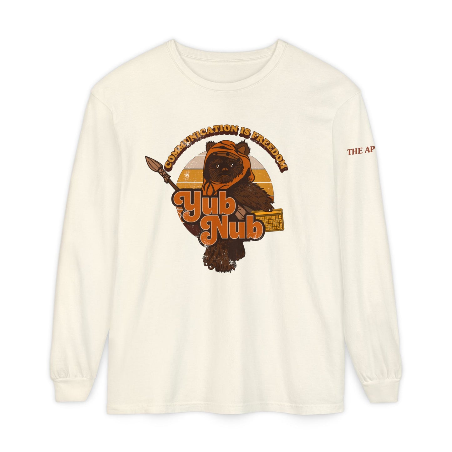 Communication is Freedom - Yub Nub - AAC - Unisex Garment-dyed Long Sleeve T-Shirt