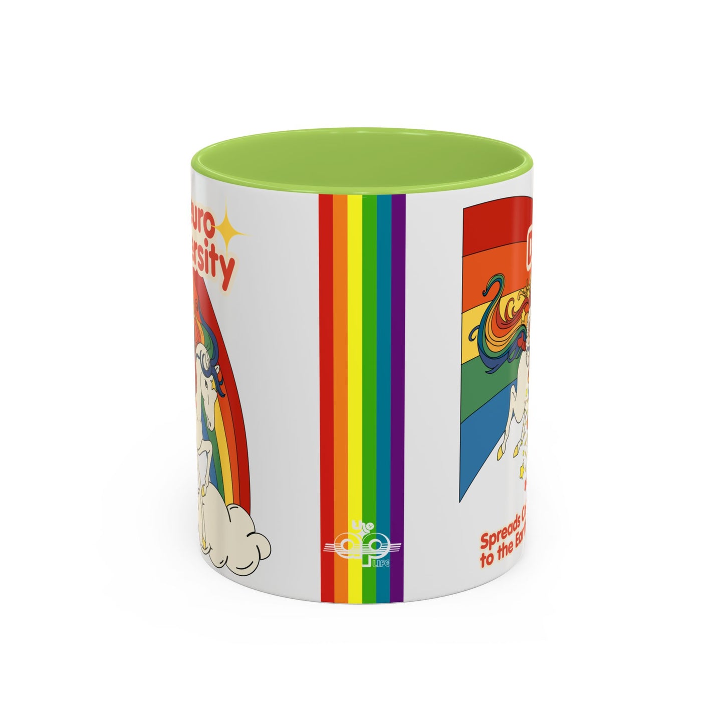 Neurodiversity Spreads Color to the Earth - Accent Coffee Mug (11, 15oz)