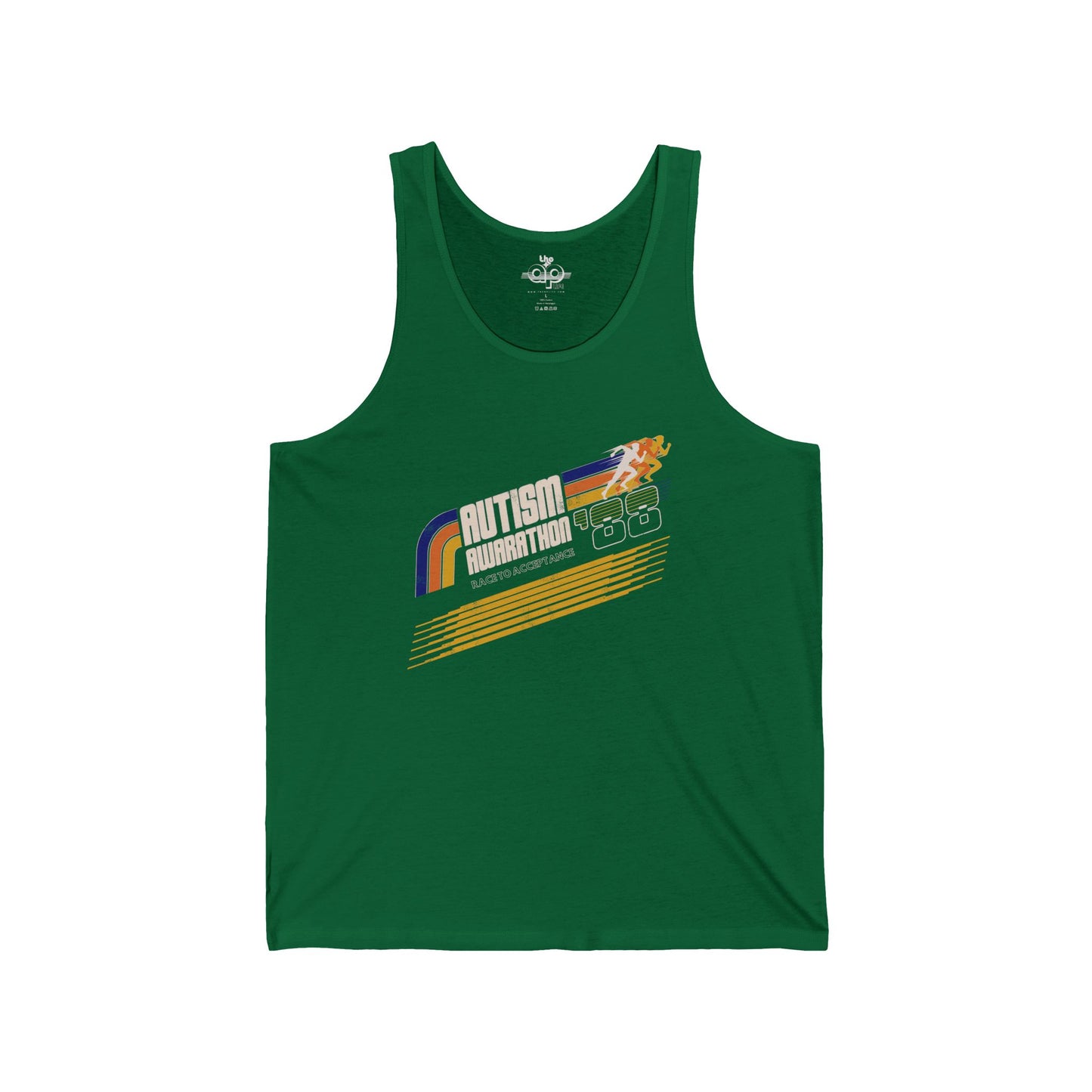 Autism Awarathon - Race to Acceptance - Adult Unisex Jersey Tank