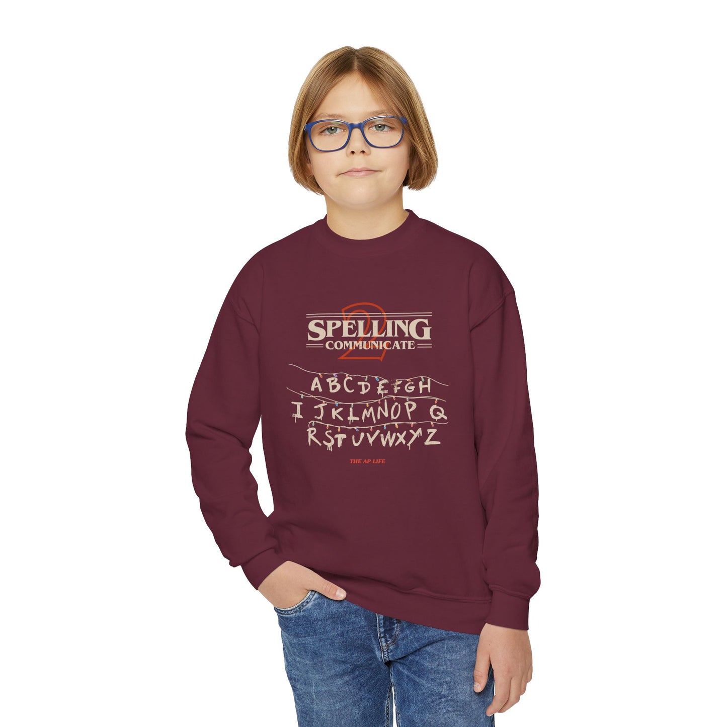 Spelling to Communicate - S2C - Youth Unisex Crewneck Sweatshirt