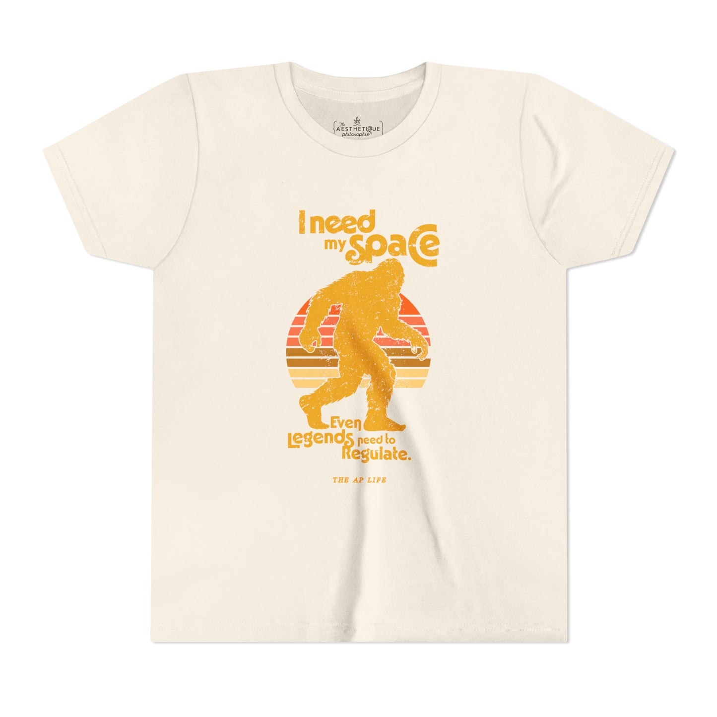 I Need My Space (Legends Need to Regulate Too) Bigfoot - Youth Unisex Jersey Tee
