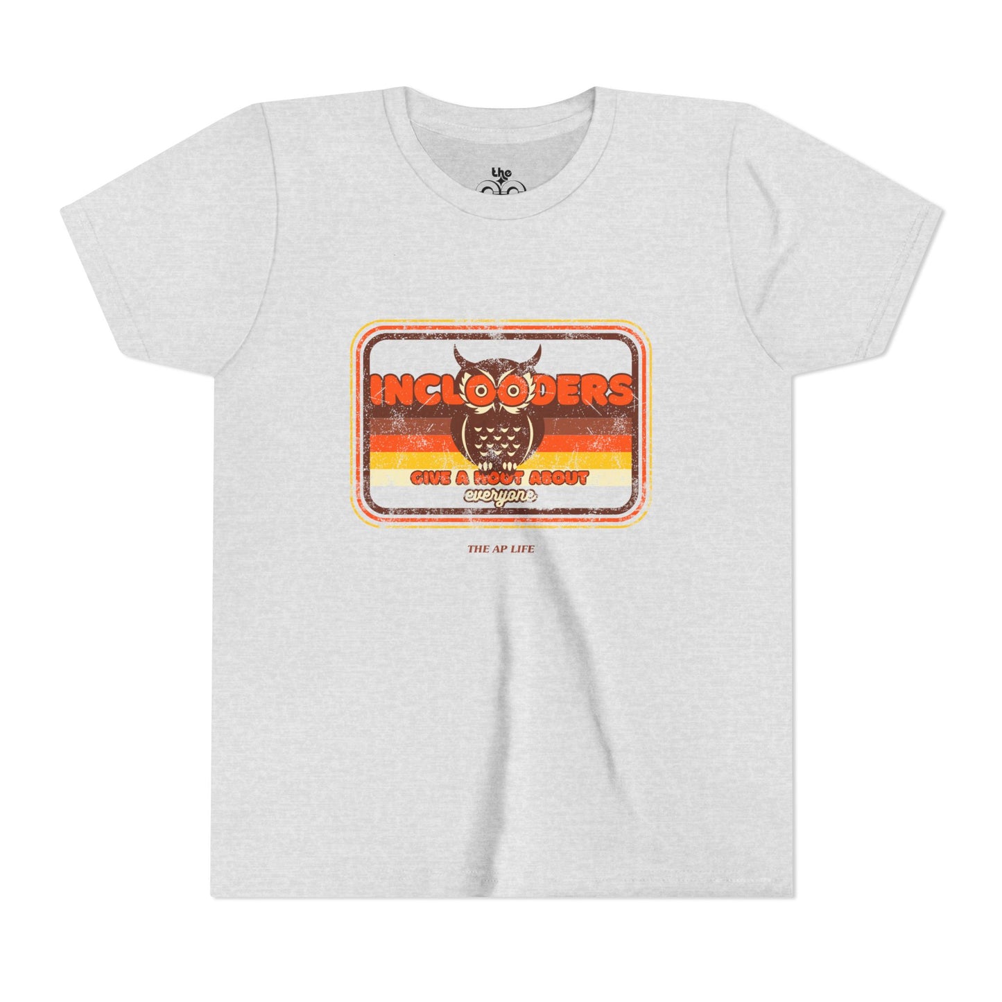 Inclooders Give a Hoot About Everyone - Unisex Youth Short Sleeve Tee