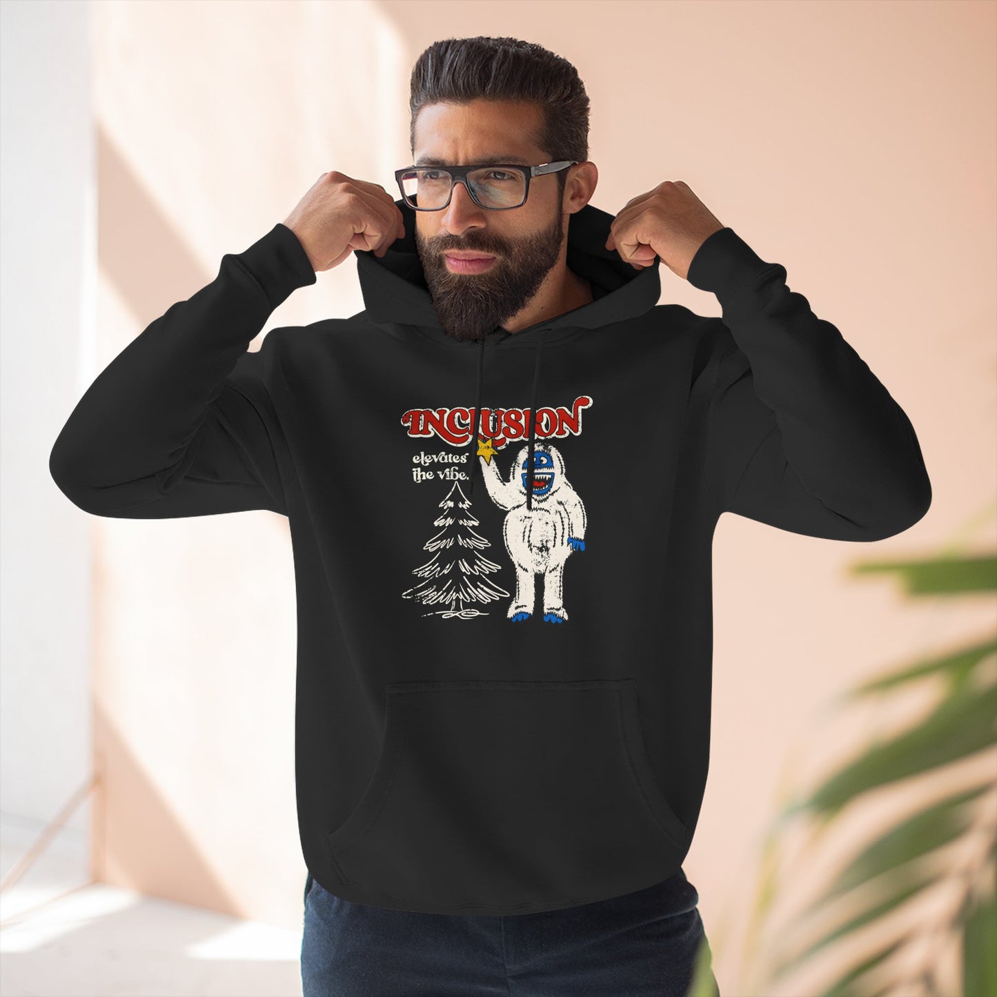 Inclusion Elevates the Vibe - Bumble - Adult Unisex Three-Panel Fleece Hoodie